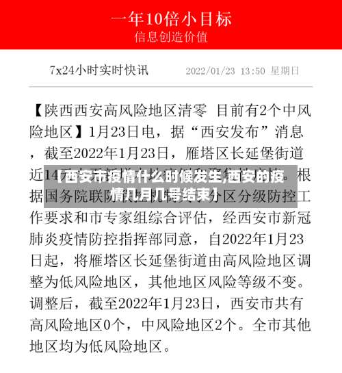 【西安市疫情什么时候发生,西安的疫情几月几号结束】-第2张图片