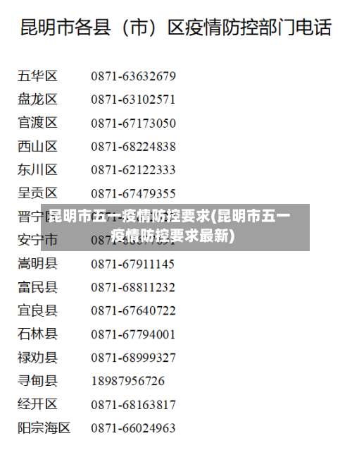 昆明市五一疫情防控要求(昆明市五一疫情防控要求最新)-第1张图片