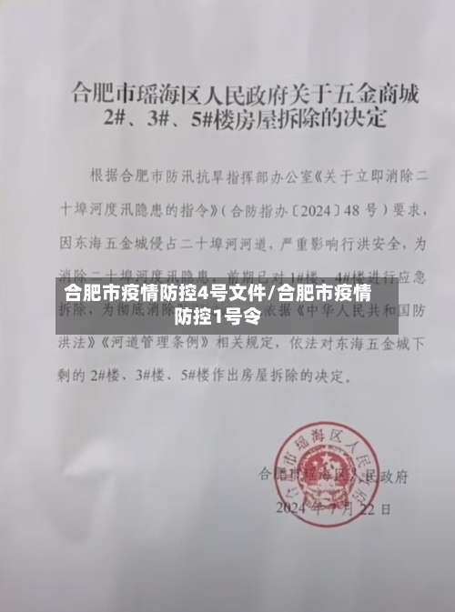 合肥市疫情防控4号文件/合肥市疫情防控1号令-第2张图片