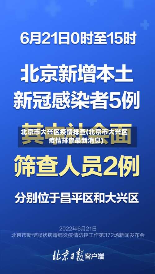 北京市大兴区疫情排查(北京市大兴区疫情排查最新消息)-第2张图片