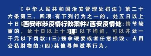 西安市涉疫情行政案件/西安疫情处理-第2张图片