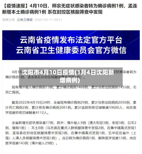 沈阳市4月10日疫情(1月4日沈阳新增病例)-第2张图片