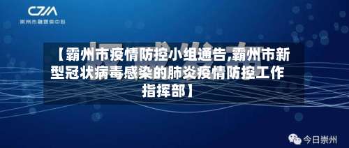 【霸州市疫情防控小组通告,霸州市新型冠状病毒感染的肺炎疫情防控工作指挥部】-第3张图片