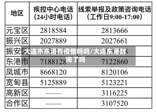 大连市东港有疫情吗吗/大连东港封闭了吗-第3张图片