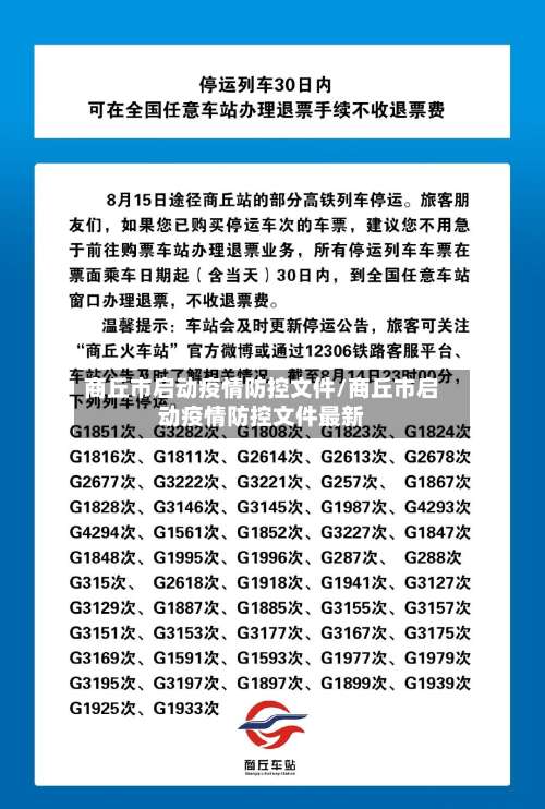 商丘市启动疫情防控文件/商丘市启动疫情防控文件最新-第1张图片