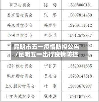 昆明市五一疫情防控公告/昆明五一出行疫情防控-第3张图片