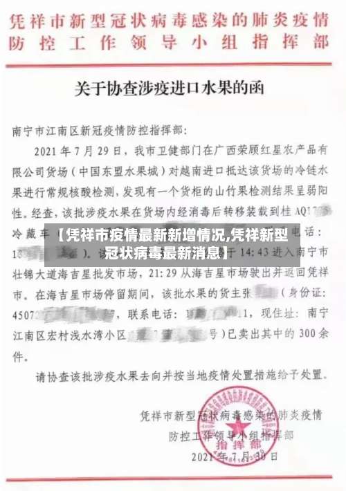 【凭祥市疫情最新新增情况,凭祥新型冠状病毒最新消息】-第2张图片