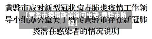 【黄骅市疫情政策询问电话,黄骅市防控】-第1张图片