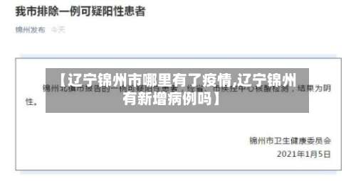 【辽宁锦州市哪里有了疫情,辽宁锦州有新增病例吗】-第1张图片