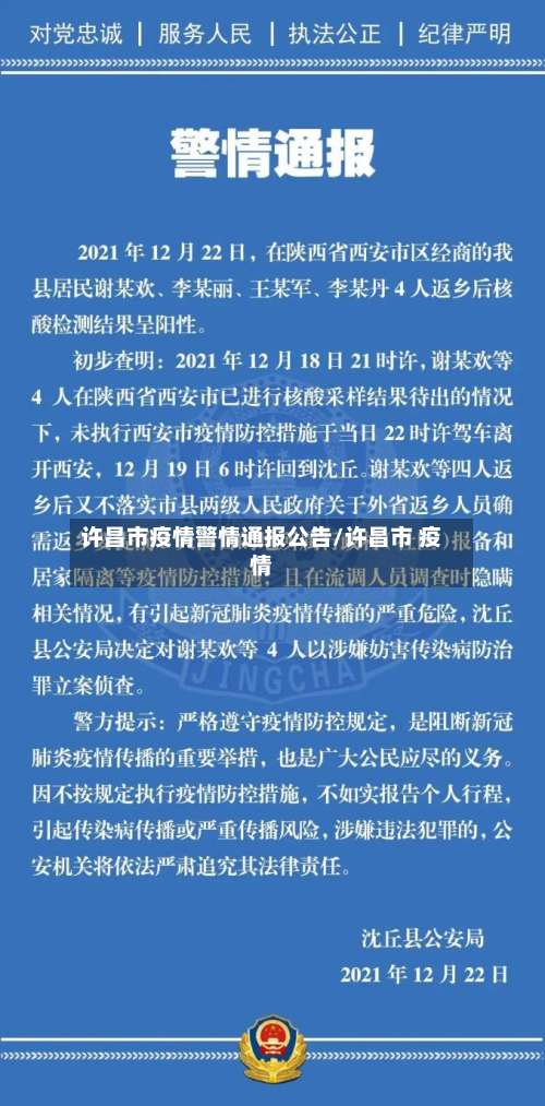 许昌市疫情警情通报公告/许昌市 疫情-第2张图片