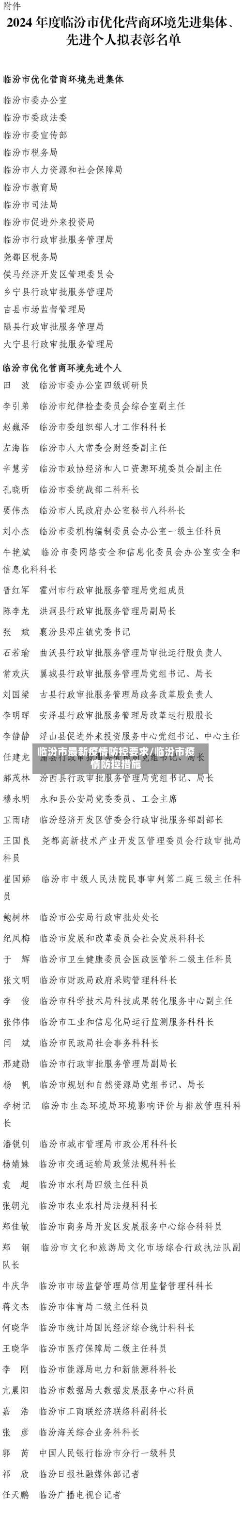 临汾市最新疫情防控要求/临汾市疫情防控措施-第2张图片