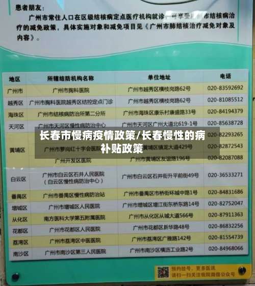 长春市慢病疫情政策/长春慢性的病补贴政策-第1张图片