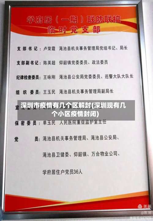 深圳市疫情有几个区解封(深圳现有几个小区疫情封闭)-第2张图片
