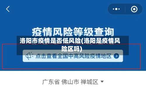 洛阳市疫情是否低风险(洛阳是疫情风险区吗)-第1张图片