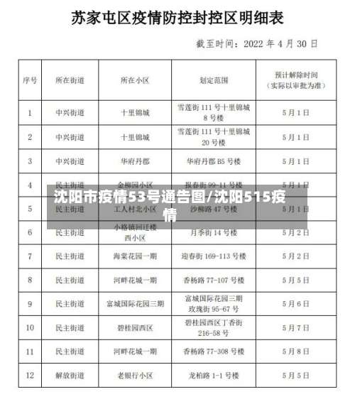 沈阳市疫情53号通告图/沈阳515疫情-第1张图片